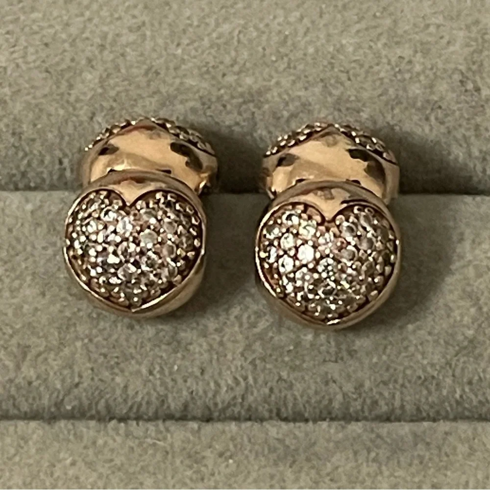 Pandora love of my life rose gold cz heart clip charm - Picture 3 of 4